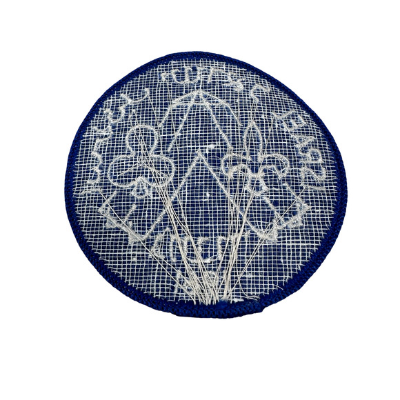 Vintage 1961 Israeli Scouts Jamboree Jewish Patch Blue Embroidered Badge - Picture 2 of 3